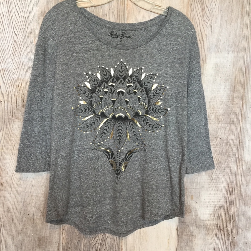 Lucky Brand Top 3/4 Sleeve S NWOT